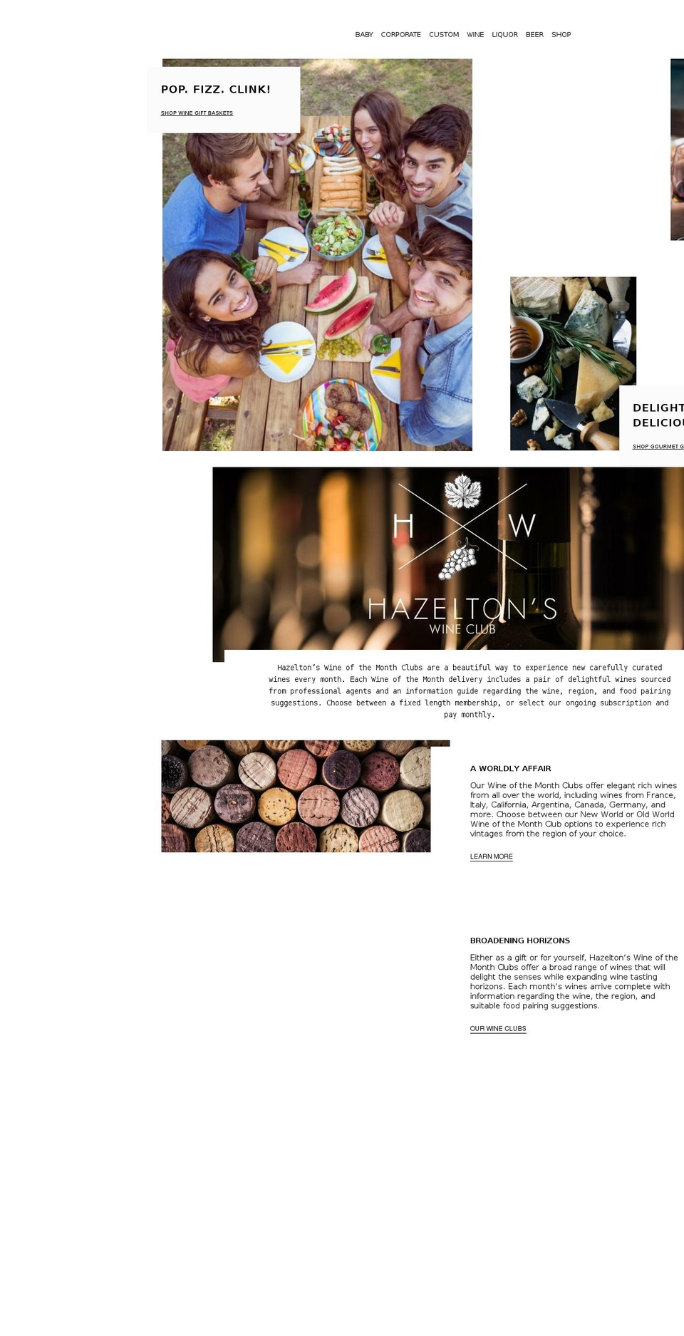 Development Version Shopify theme site example hazeltonsgiftbaskets.com