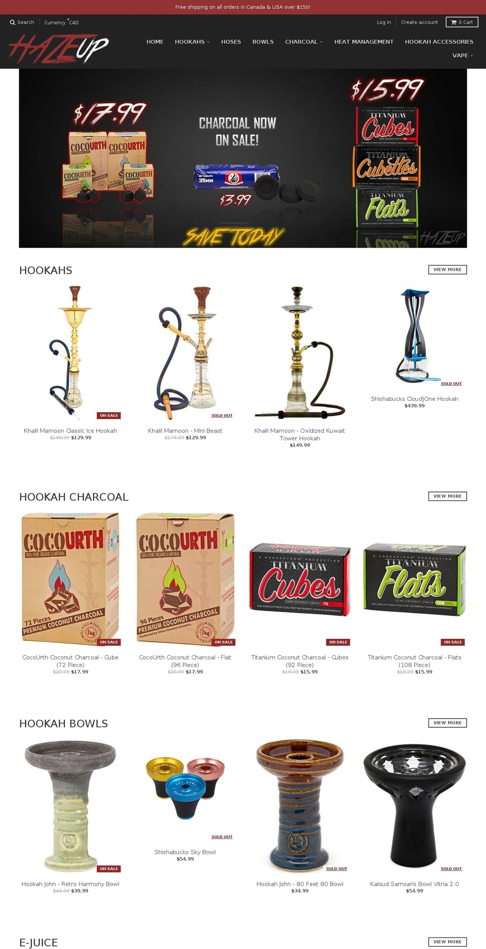 hazeup.com — Shopify storefront screenshot