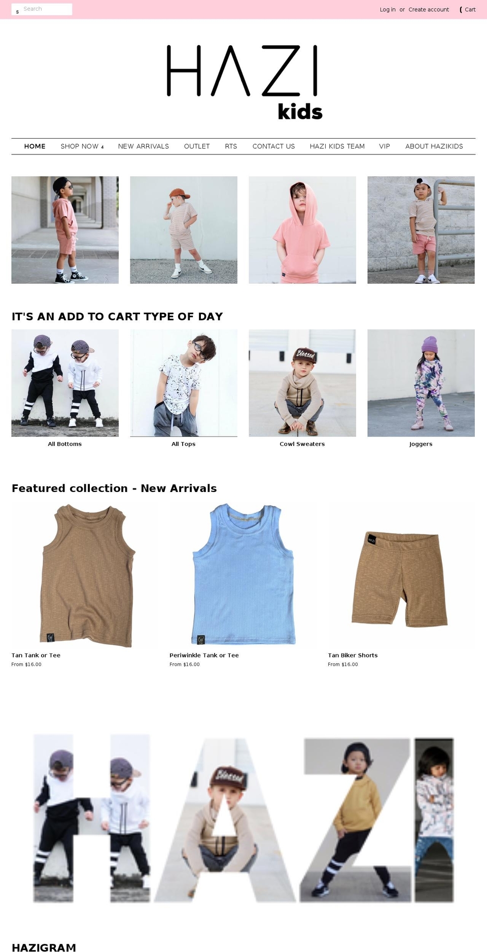hazikids.com shopify website screenshot