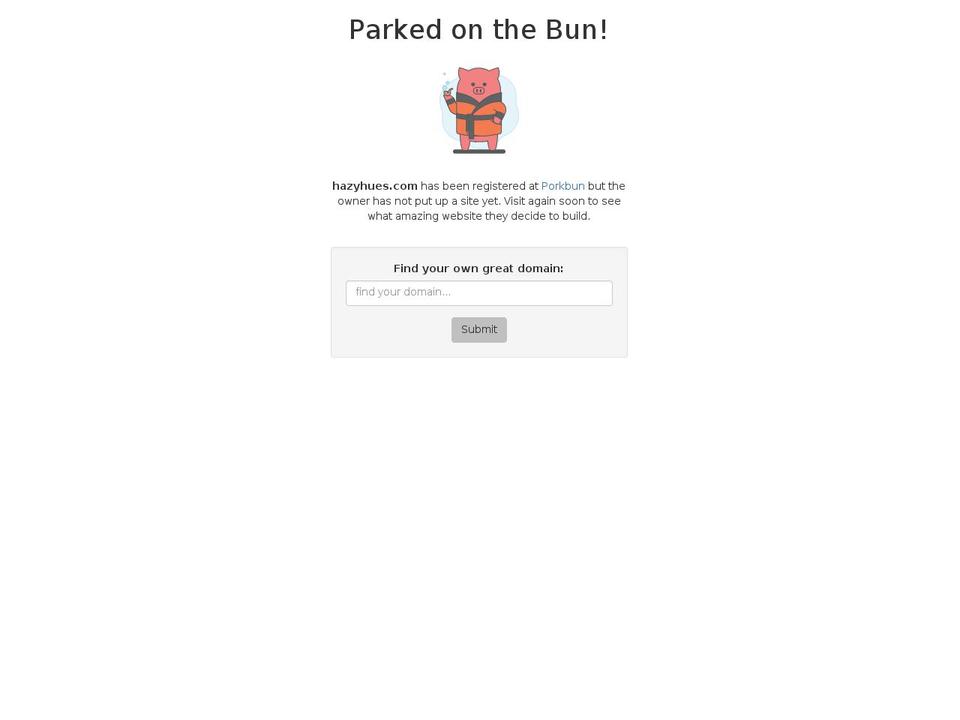 hazyhues.com — Shopify storefront screenshot