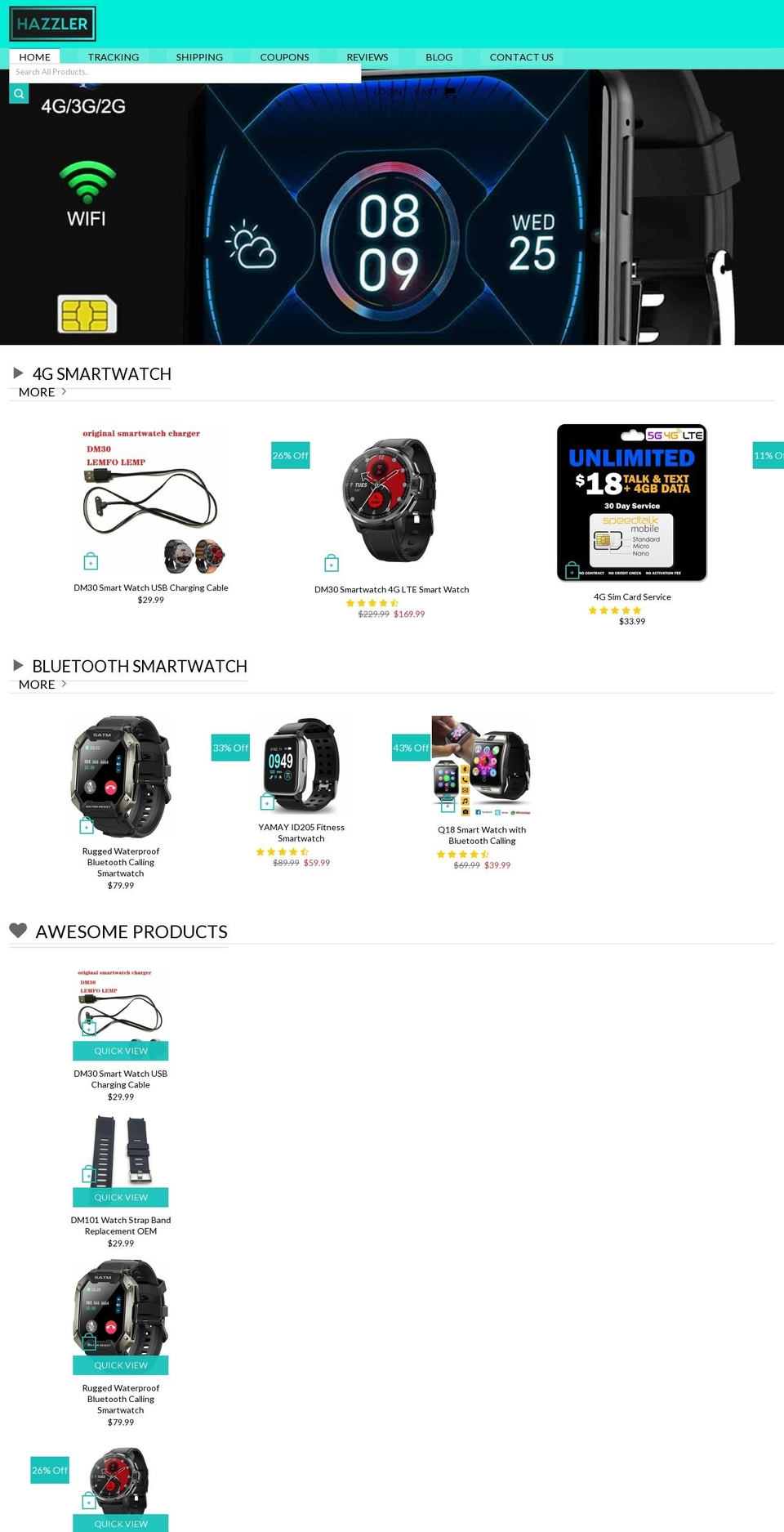 hazzler.com — Shopify storefront screenshot
