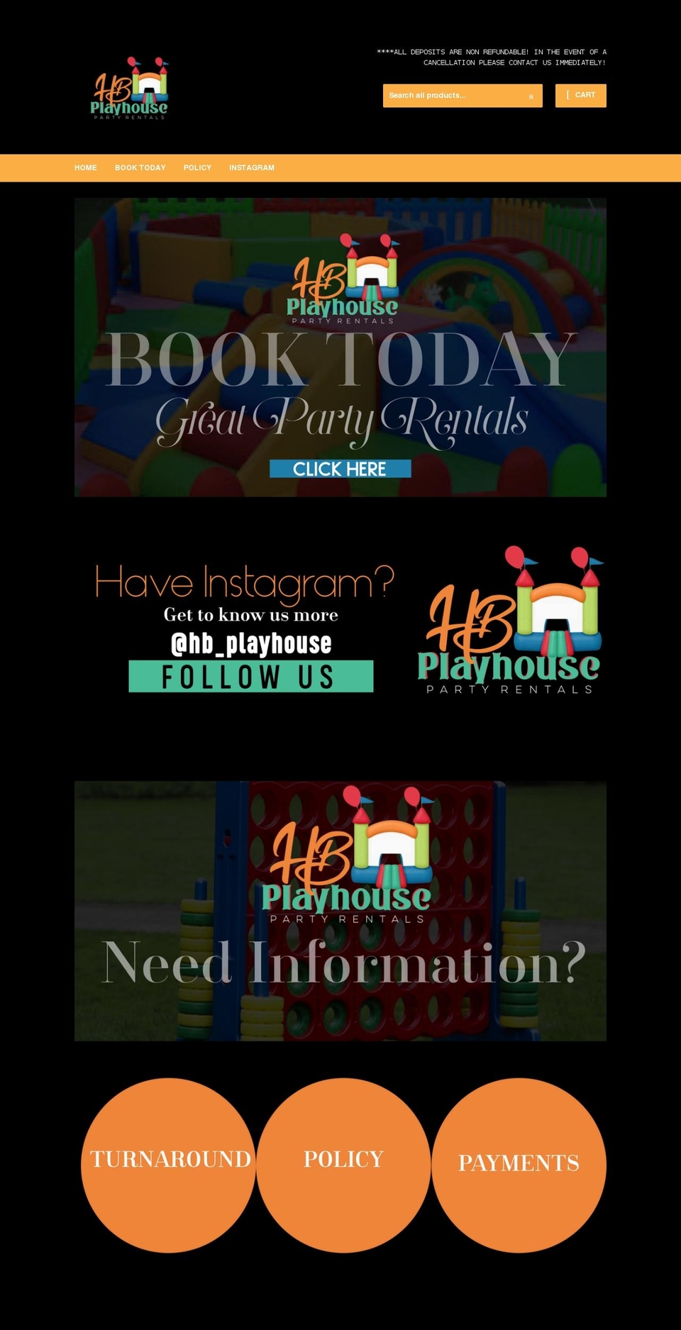 hb-playhouse.com shopify website screenshot