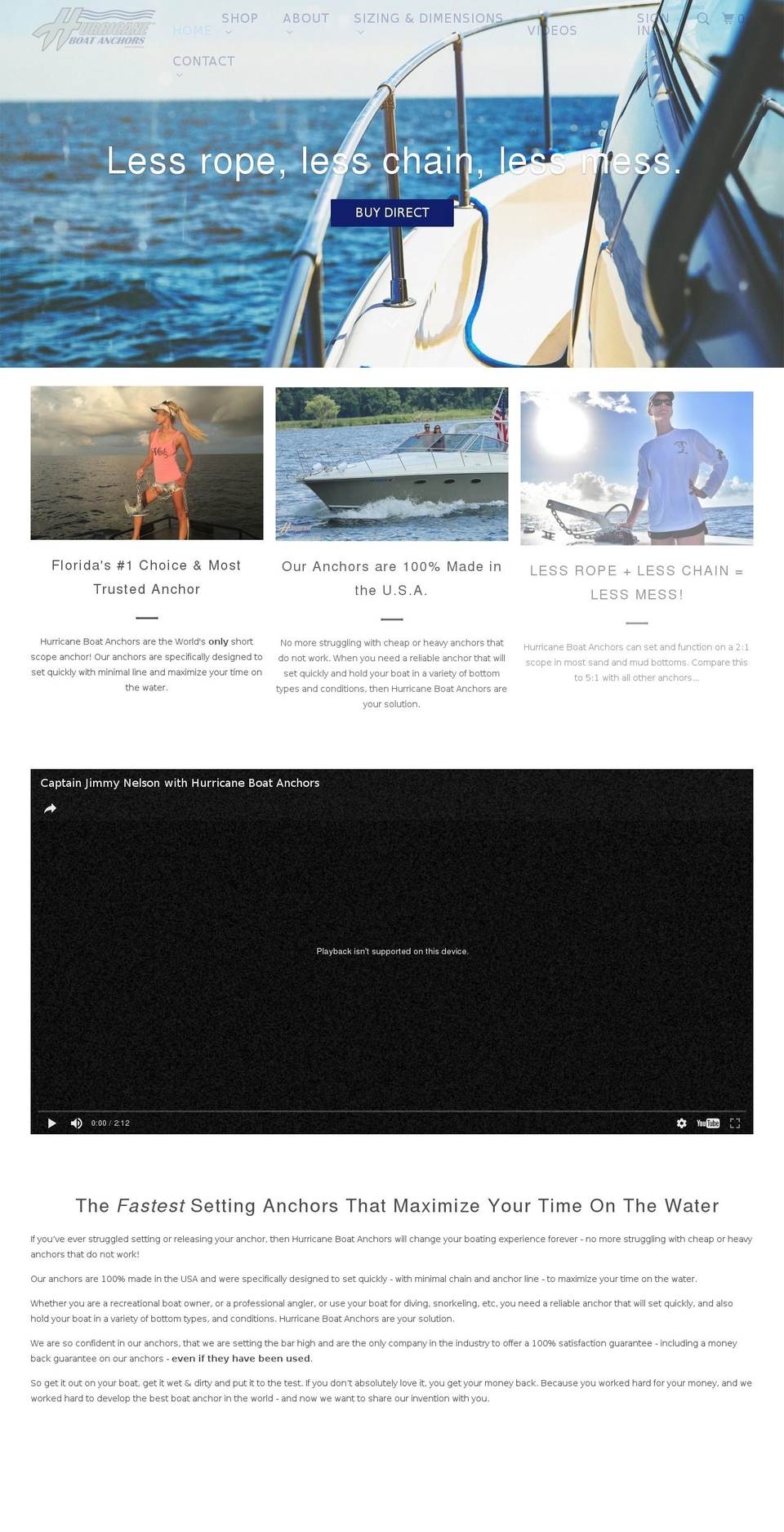 hbanchor.com shopify website screenshot
