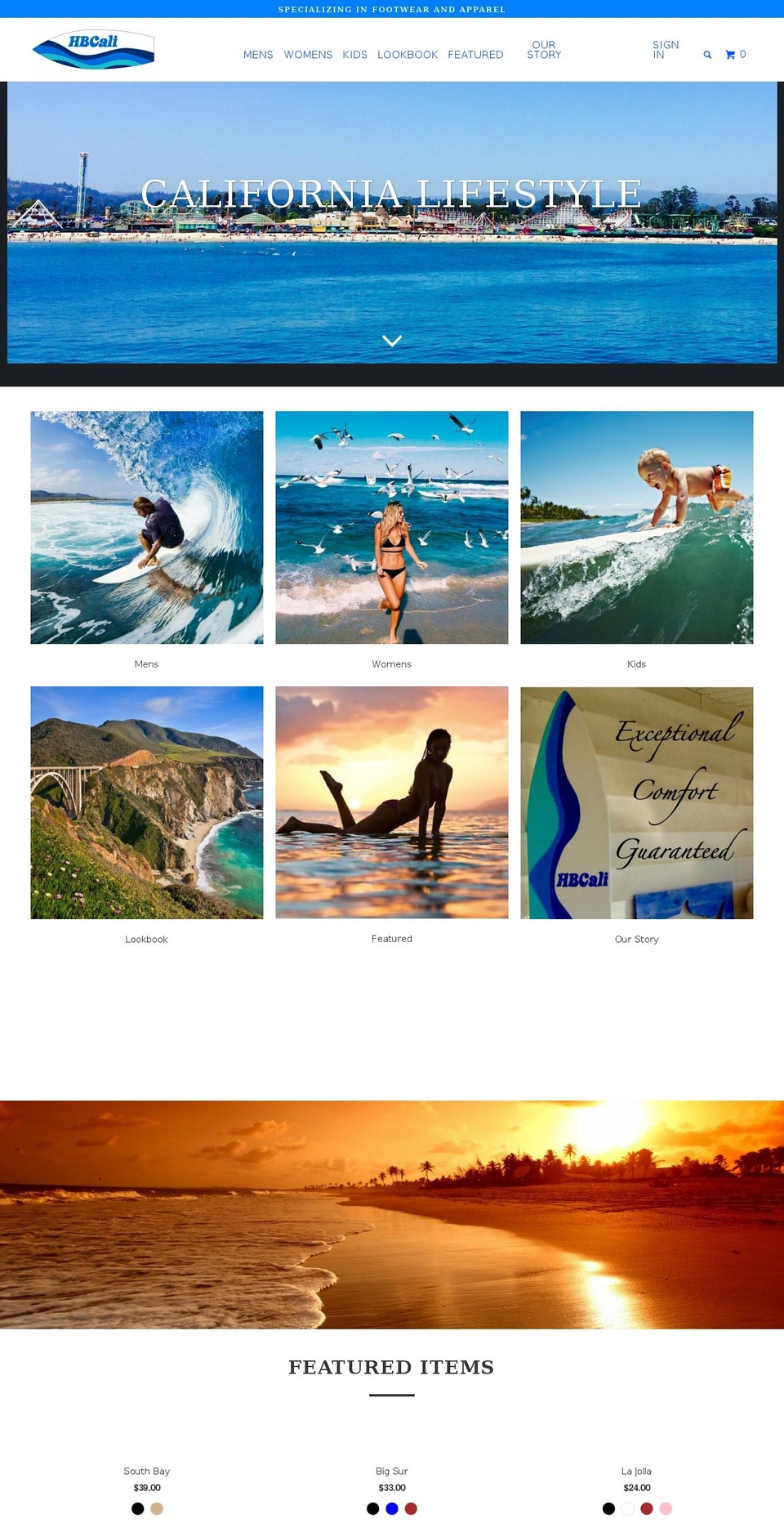 hbcali.com shopify website screenshot
