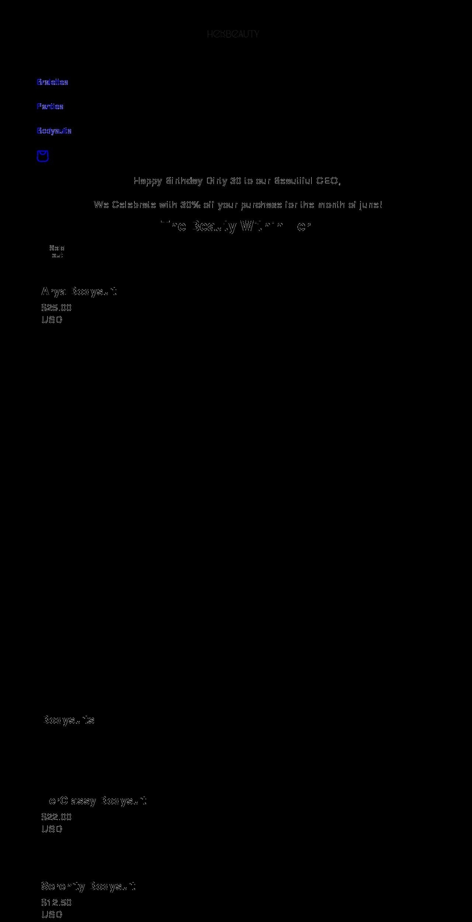 hbclothingcollection.com shopify website screenshot