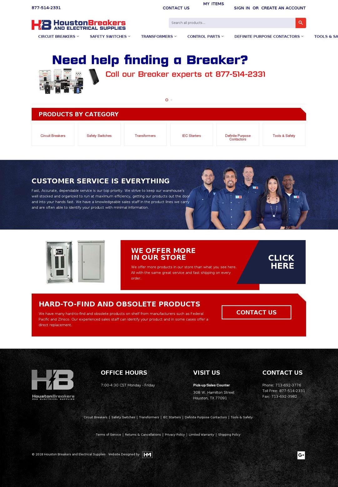 hbconroe.com — Shopify storefront screenshot