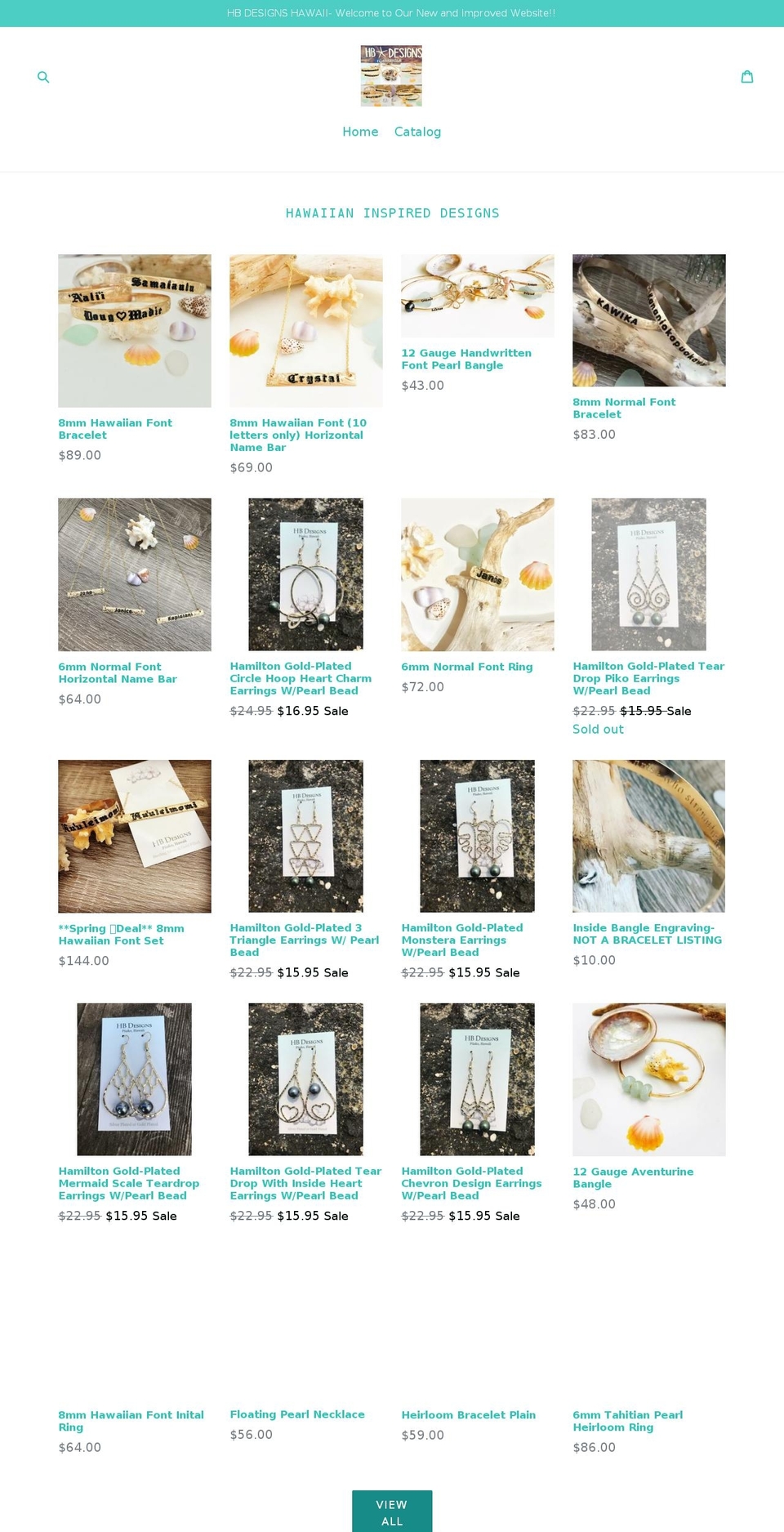 hbdesignshawaii.com — Shopify storefront screenshot