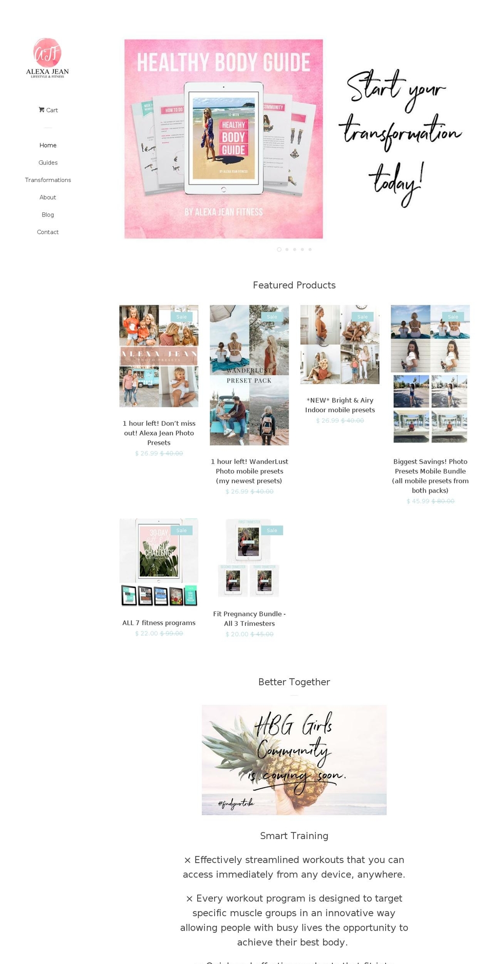 hbgcommunity.com shopify website screenshot