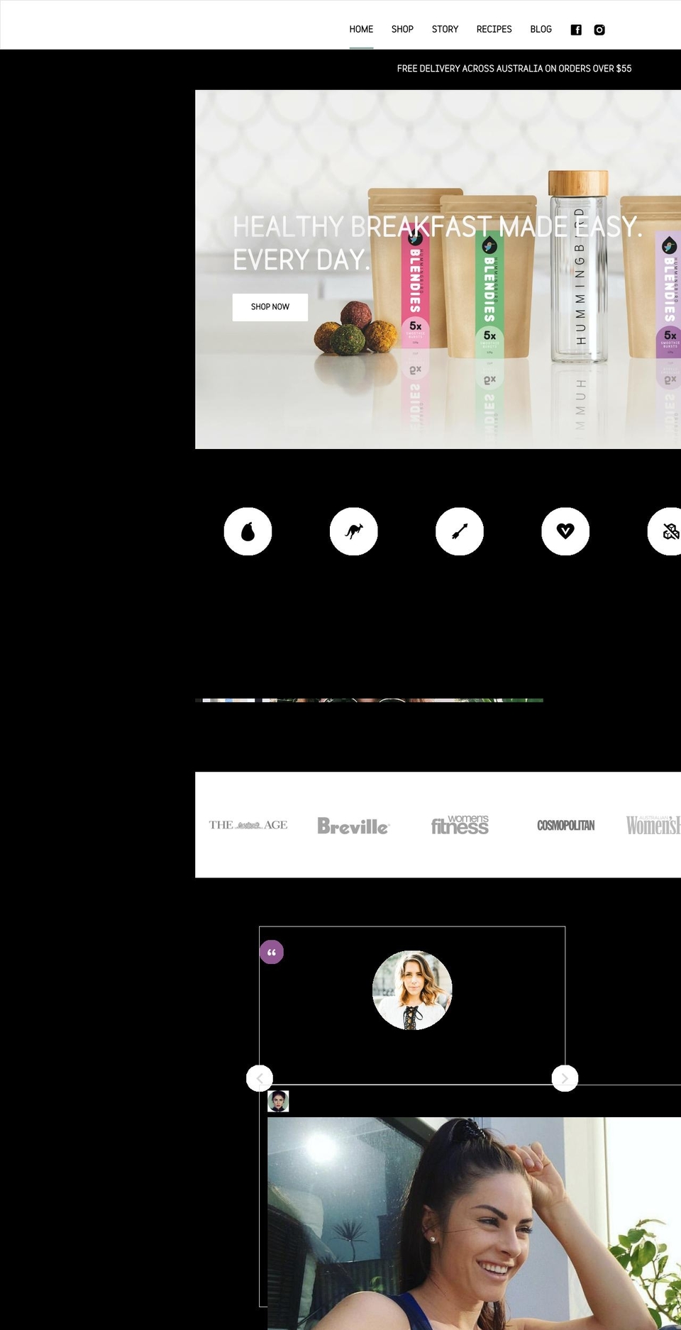hbird.com.au shopify website screenshot