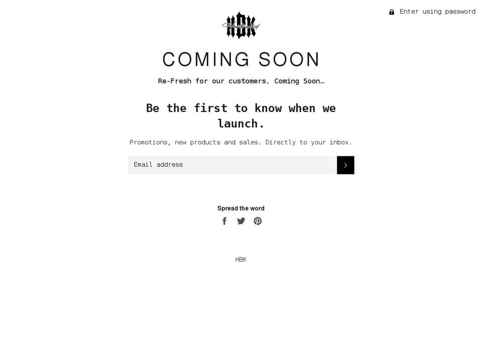 hbkco.uk shopify website screenshot