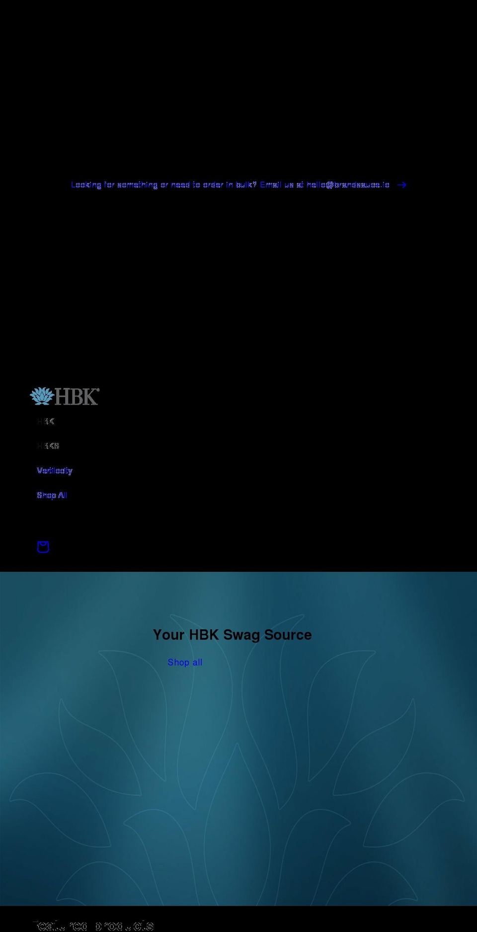 hbkstore.com shopify website screenshot