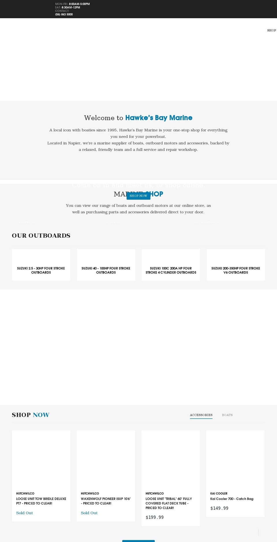 Chromium - Home Shopify theme site example hbmarine.co.nz