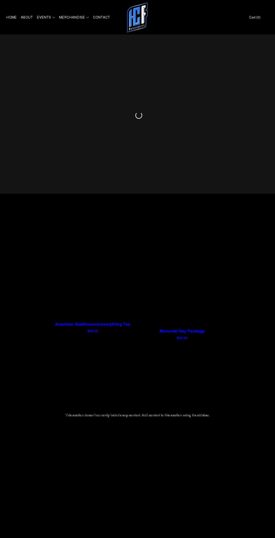 hcfmotorsports.myshopify.com shopify website screenshot