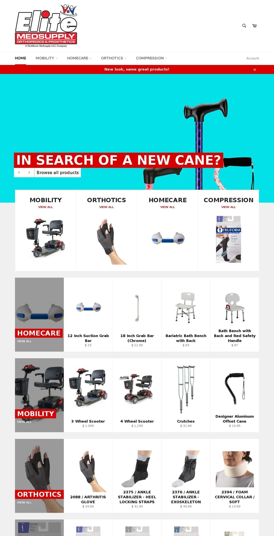 hcmedsupply.com shopify website screenshot