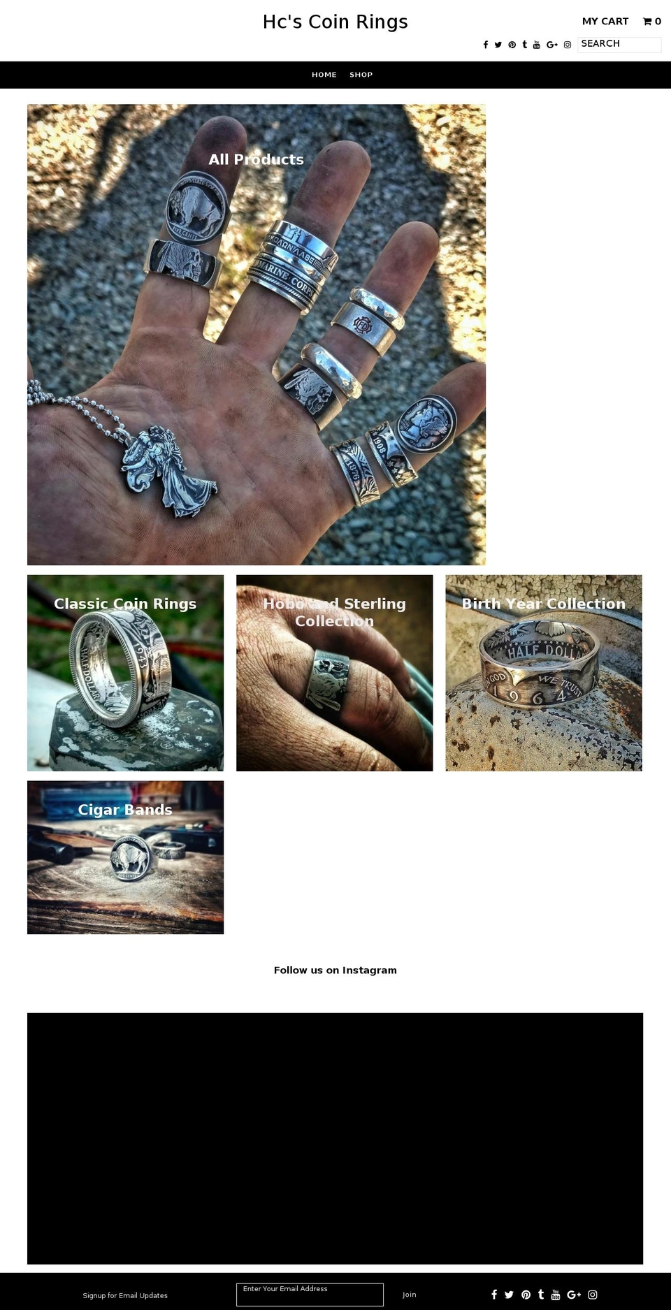 hcscoinrings.com shopify website screenshot