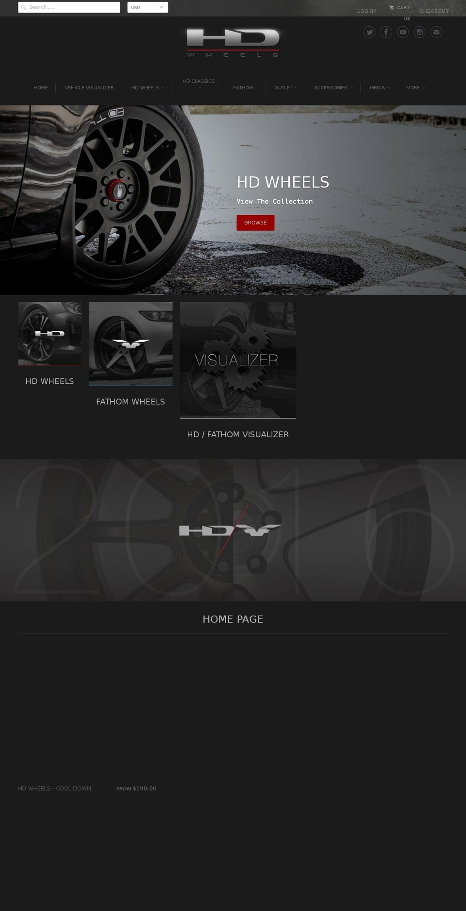 hd-wheels.com shopify website screenshot