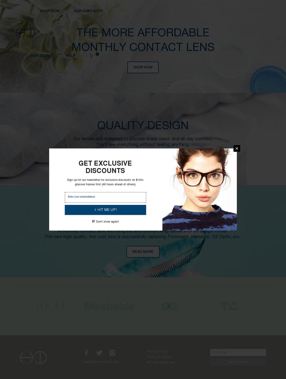 hd2olens.com shopify website screenshot