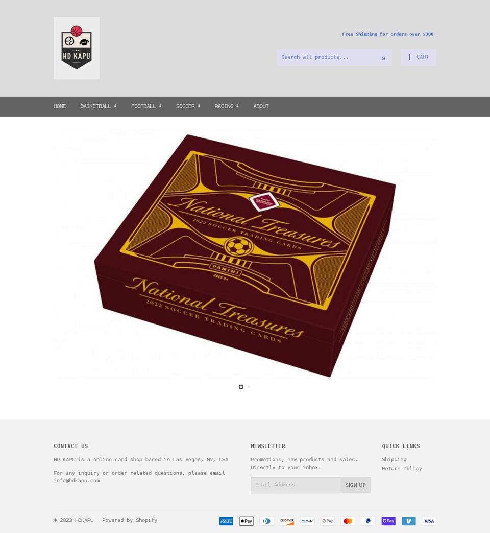 hdkapu.com shopify website screenshot