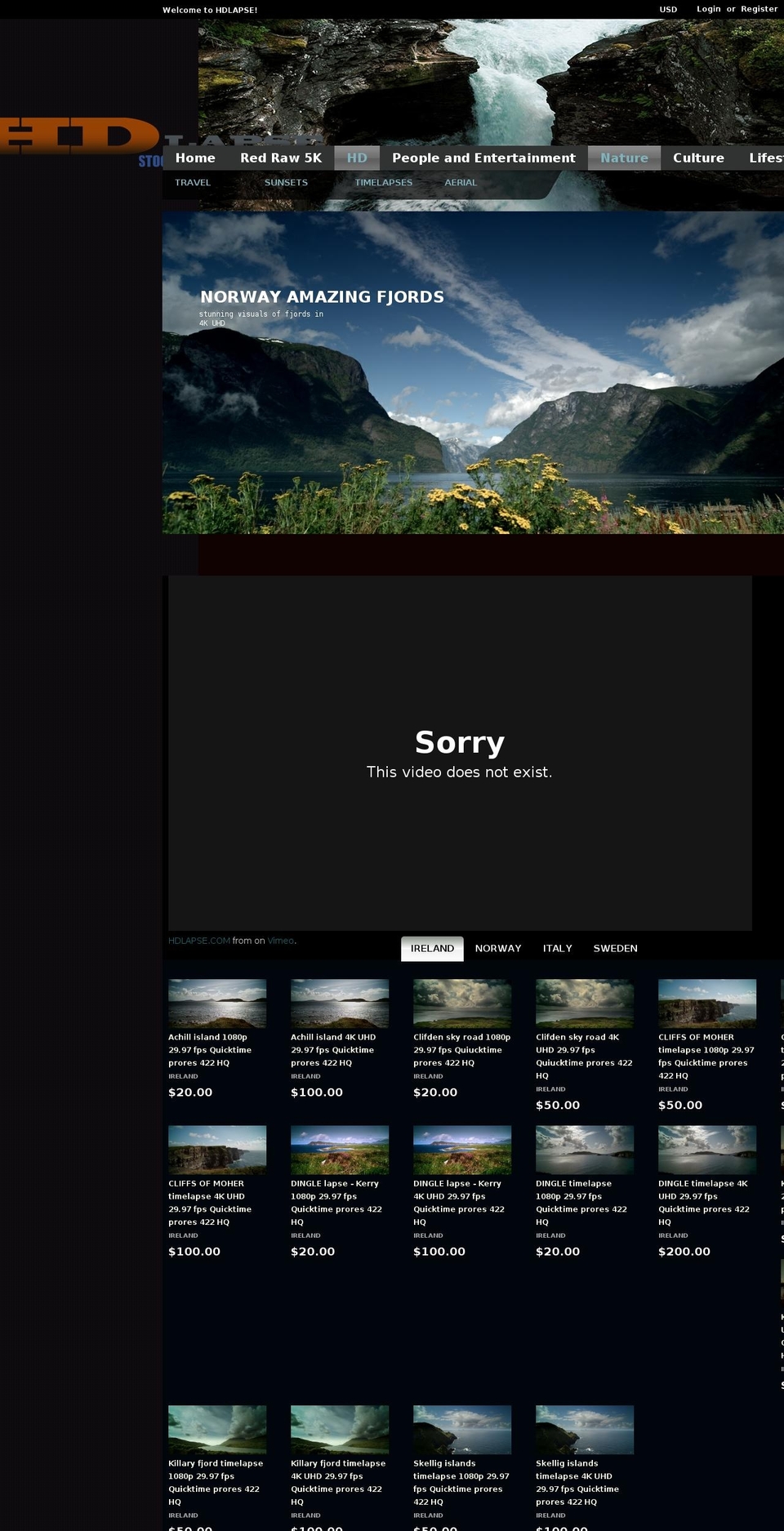 hdlapse.com shopify website screenshot