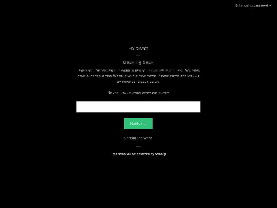 hdldirect.co.uk shopify website screenshot