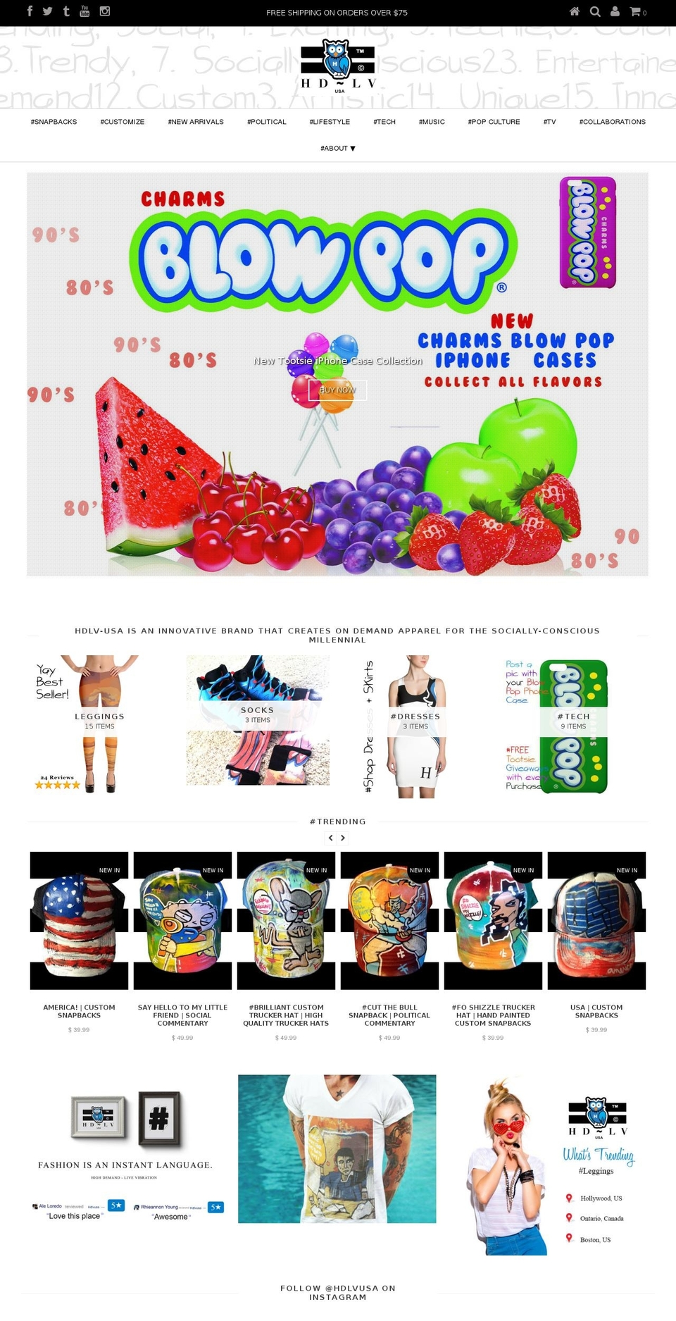 hdlvusa.com shopify website screenshot