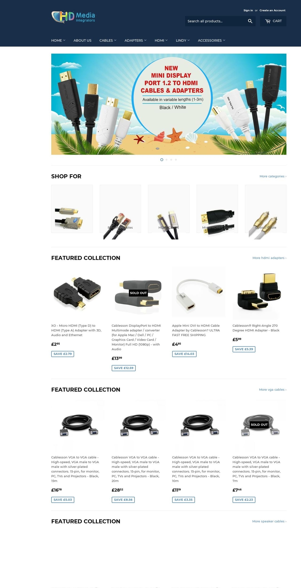 hdmi.co.uk shopify website screenshot