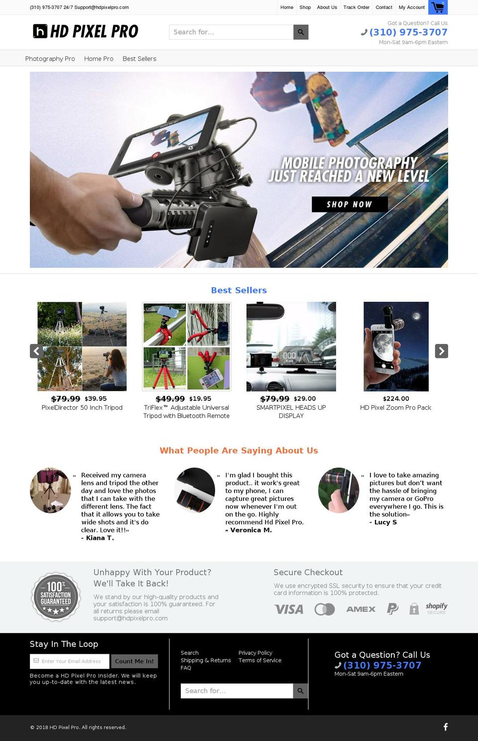 hdpixelpro.com shopify website screenshot