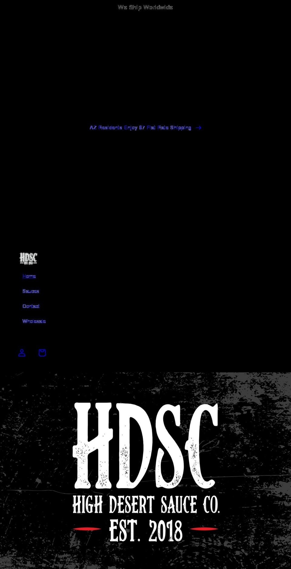 hdsauceco.com shopify website screenshot