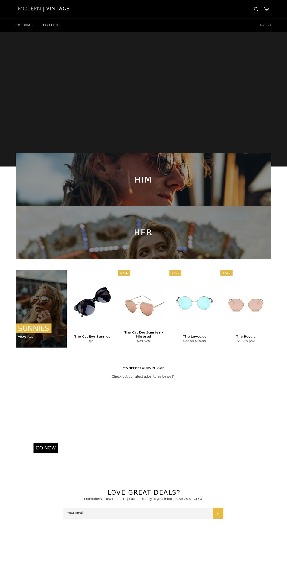hdvintagesupply.com — Shopify storefront screenshot