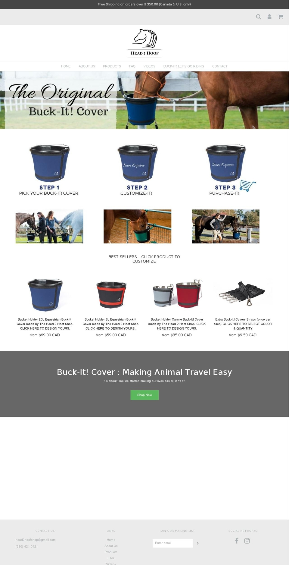 head2hoofshop.com — Shopify storefront screenshot