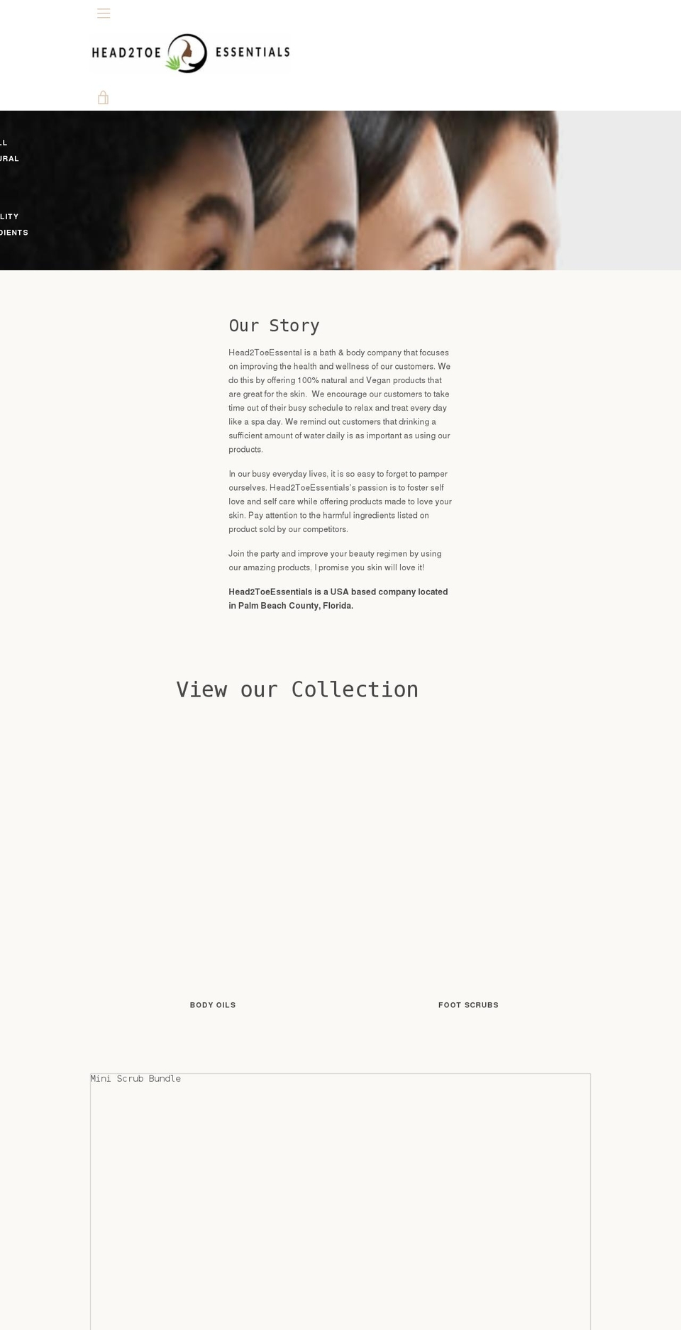 Narrative  Optimized Shopify theme site example head2toessentials.com