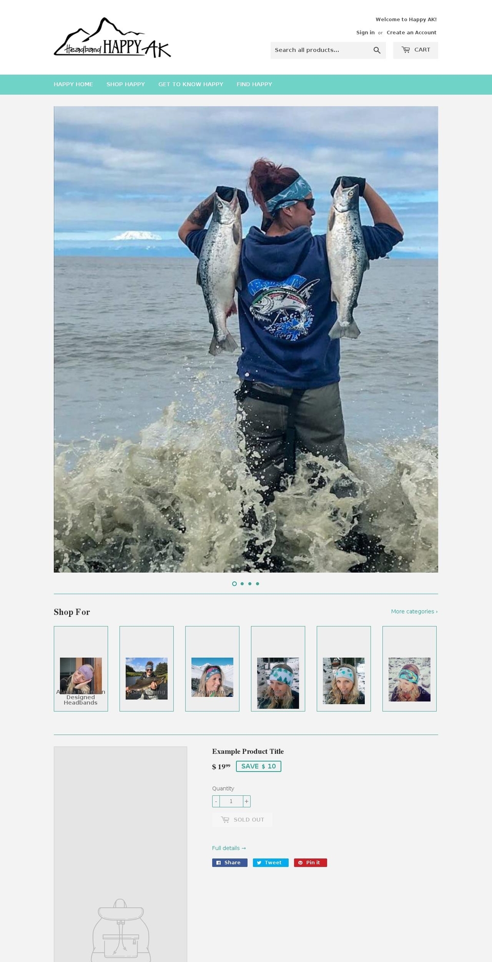 headbandhappyak.com shopify website screenshot