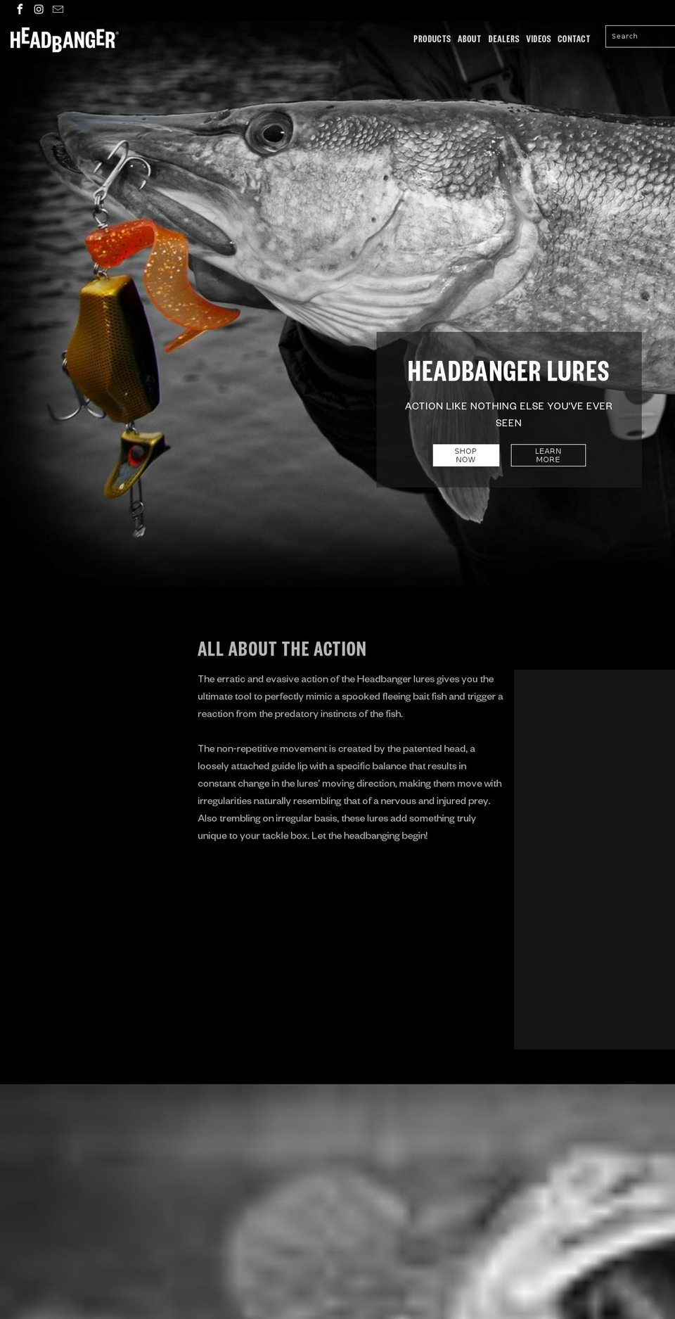 headbangerlure.com shopify website screenshot