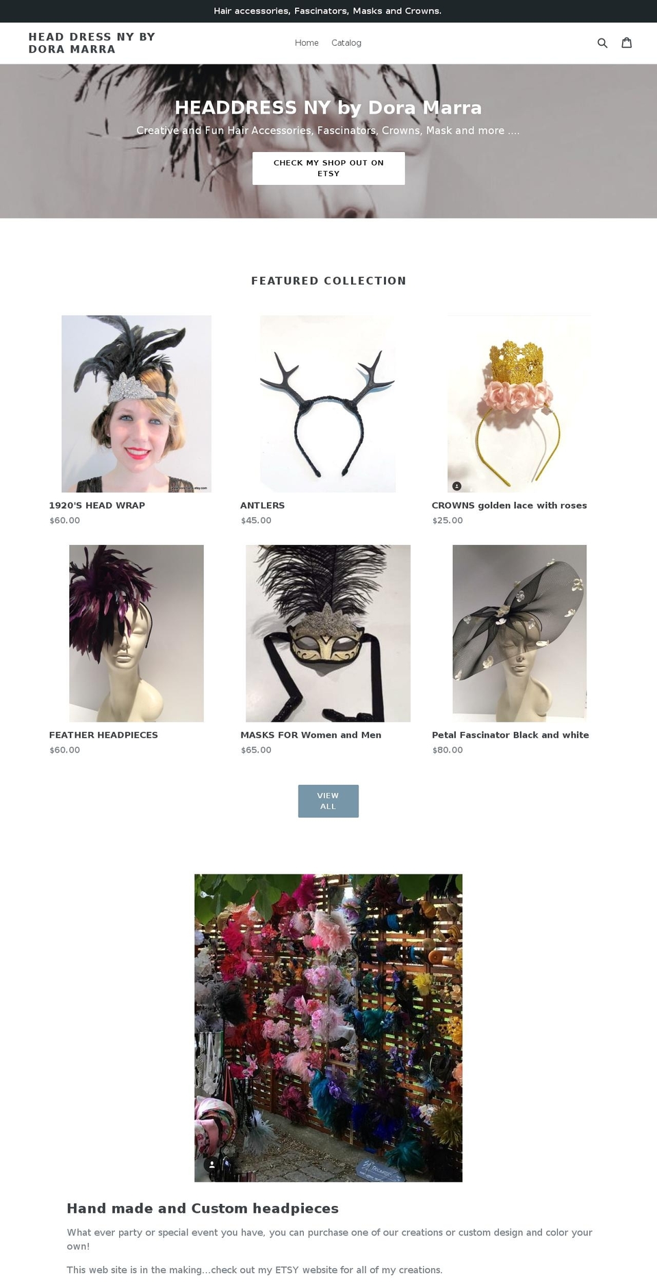 headdressny.com — Shopify storefront screenshot