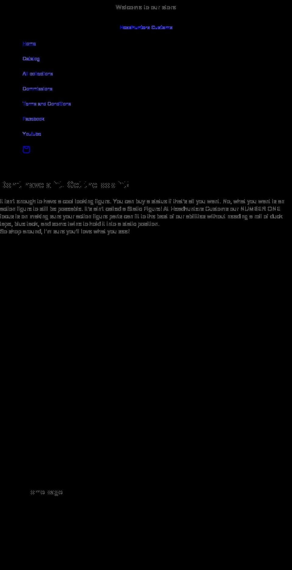 headhunterscustoms.com shopify website screenshot