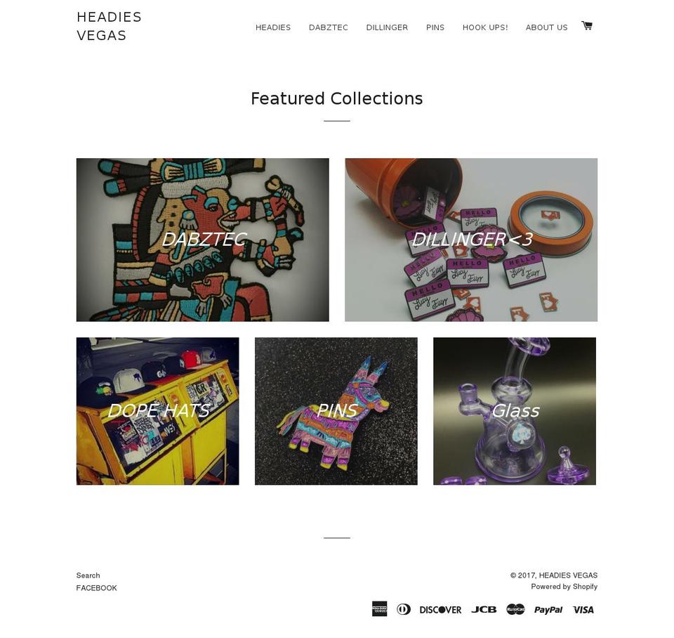 headiesvegas.com shopify website screenshot