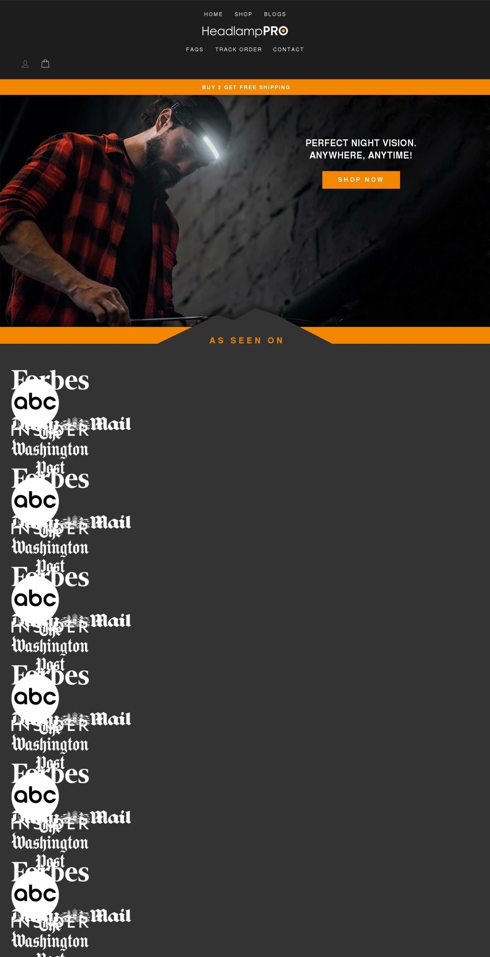 headlamppro.com shopify website screenshot