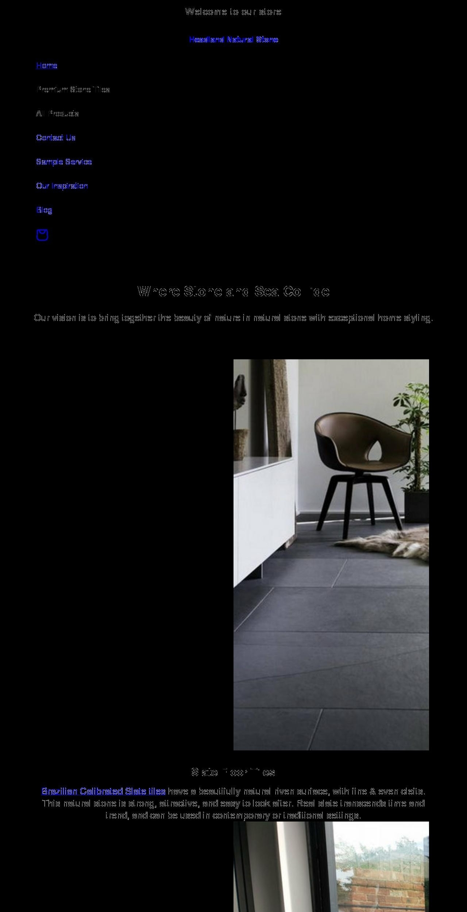 headlandnaturalstone.co.uk shopify website screenshot