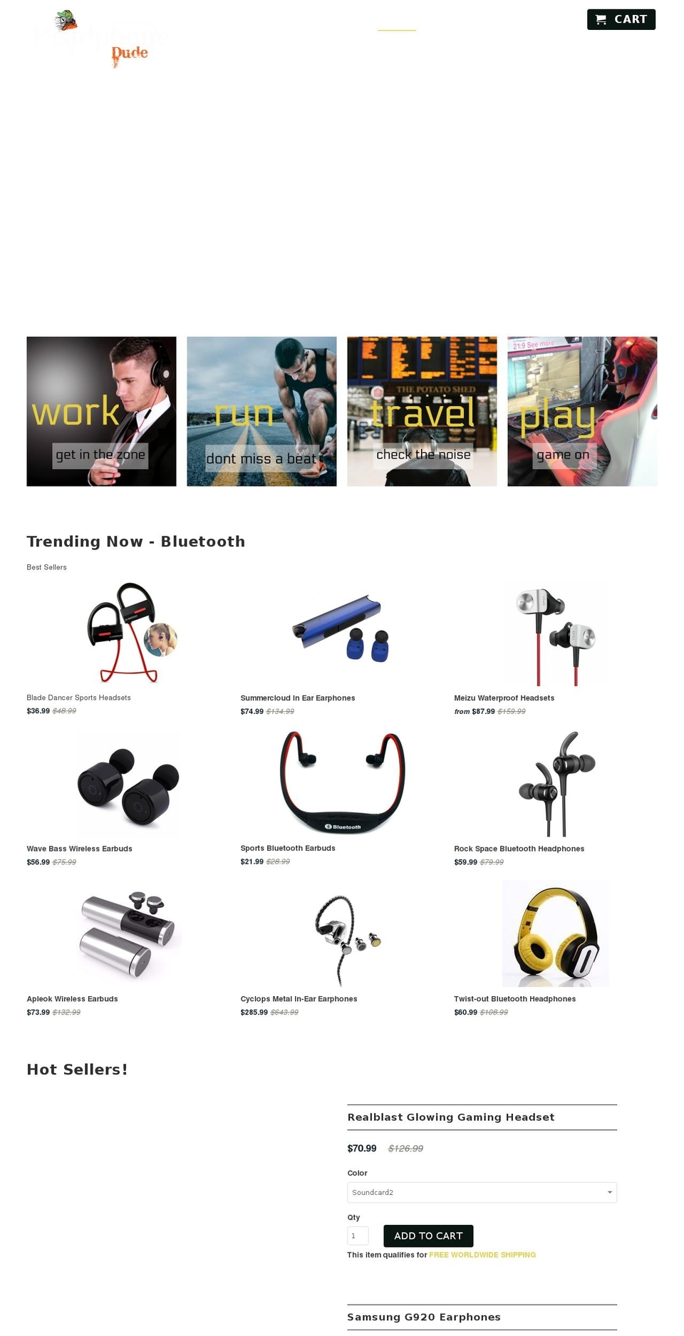headphonedude.com — Shopify storefront screenshot