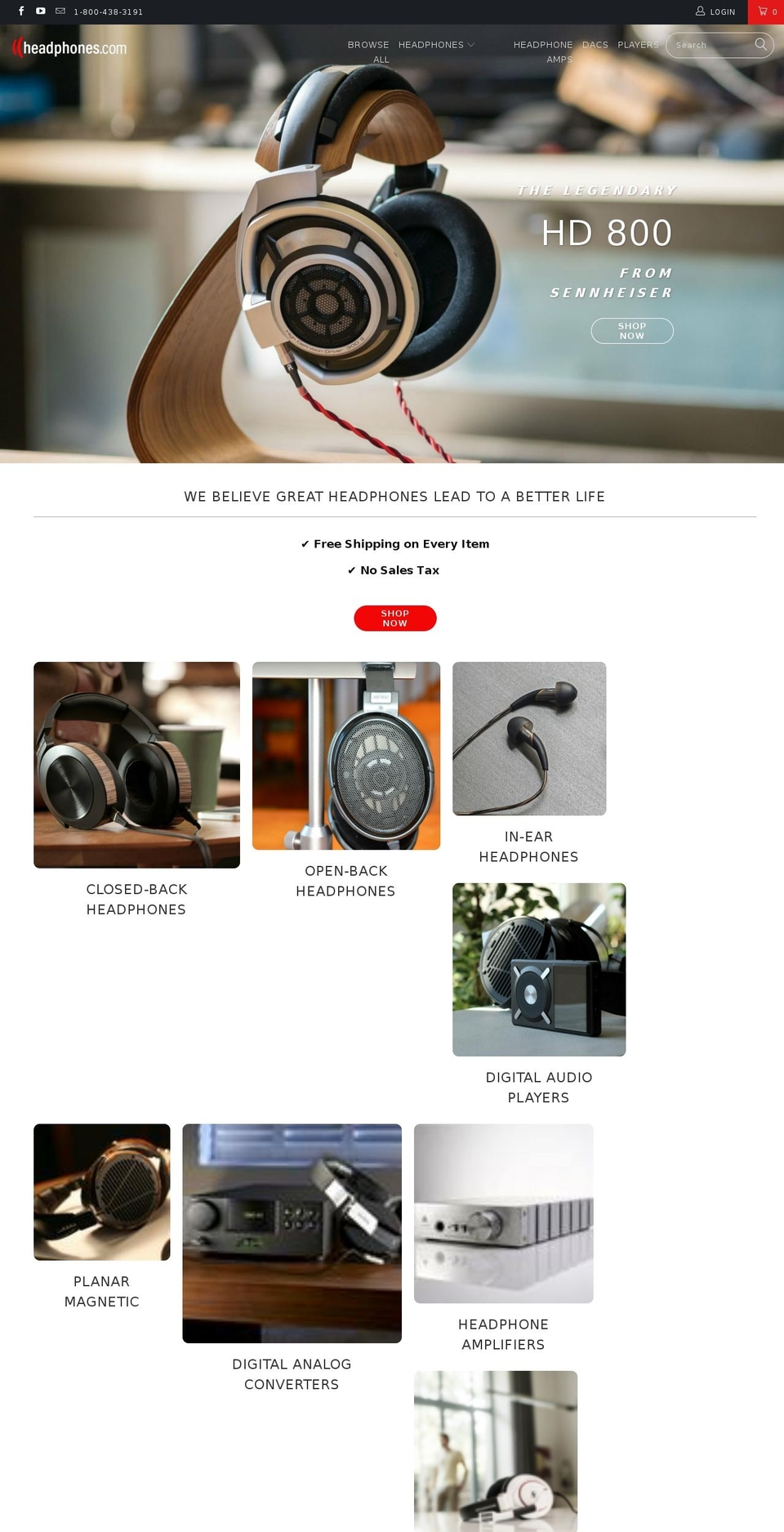 headphones.com shopify website screenshot