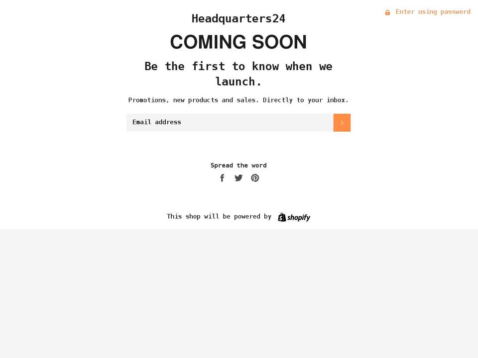 headquarters24.com shopify website screenshot