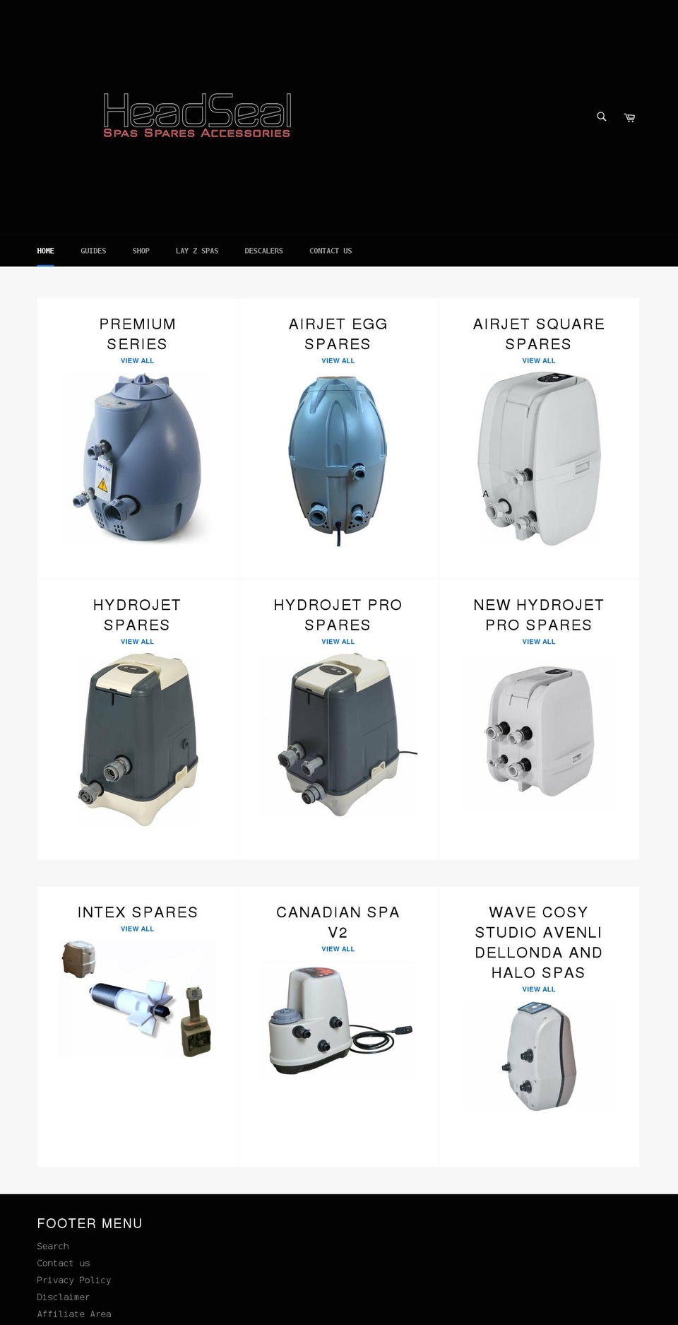 headseal.com shopify website screenshot