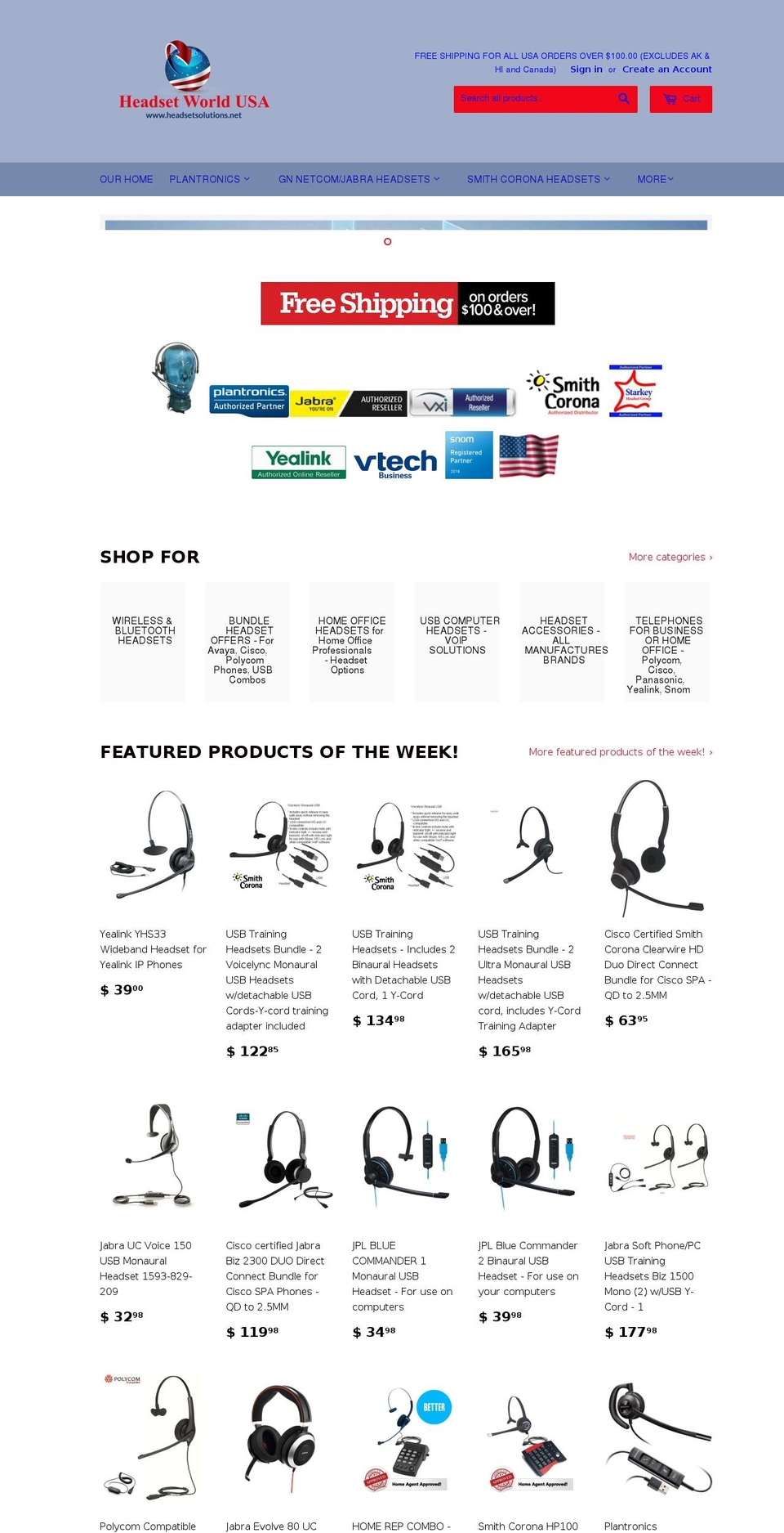 headsetvendor.net shopify website screenshot