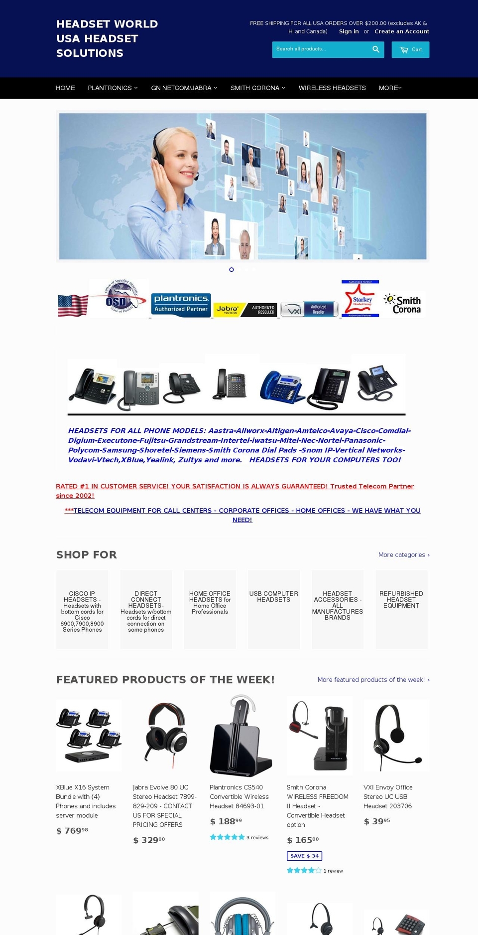 headsetwholesalers.net shopify website screenshot