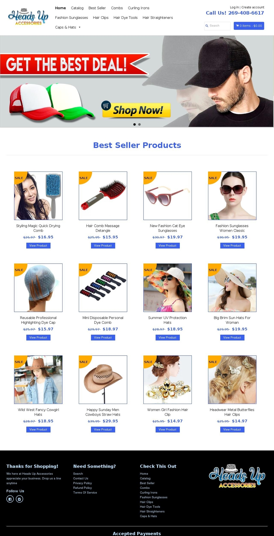 EcomClub Shopify theme site example headsupaccessories.com