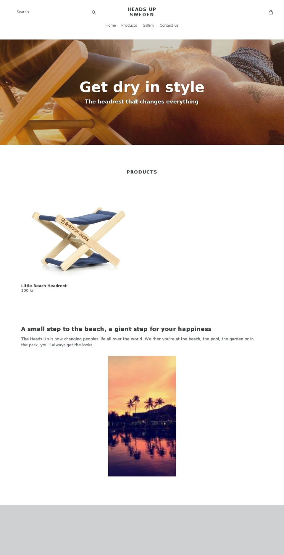 headsupsweden.com — Shopify storefront screenshot