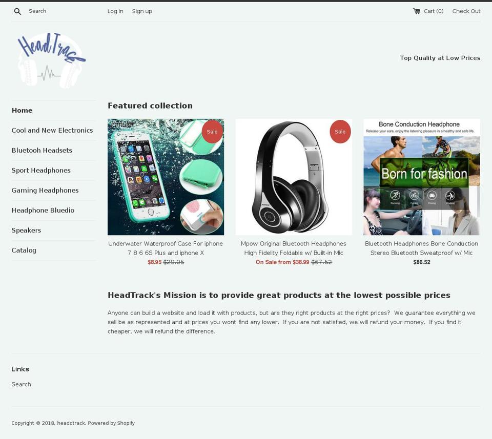 headtracks.com — Shopify storefront screenshot