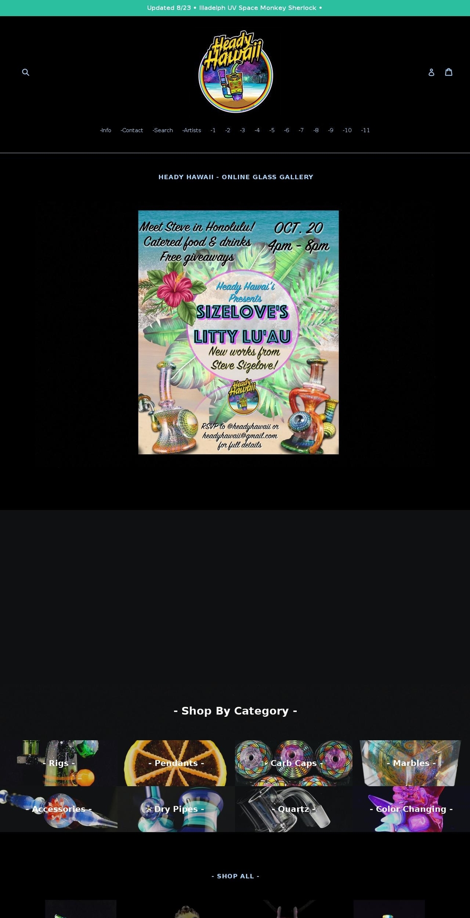 heady-hawaii.com shopify website screenshot