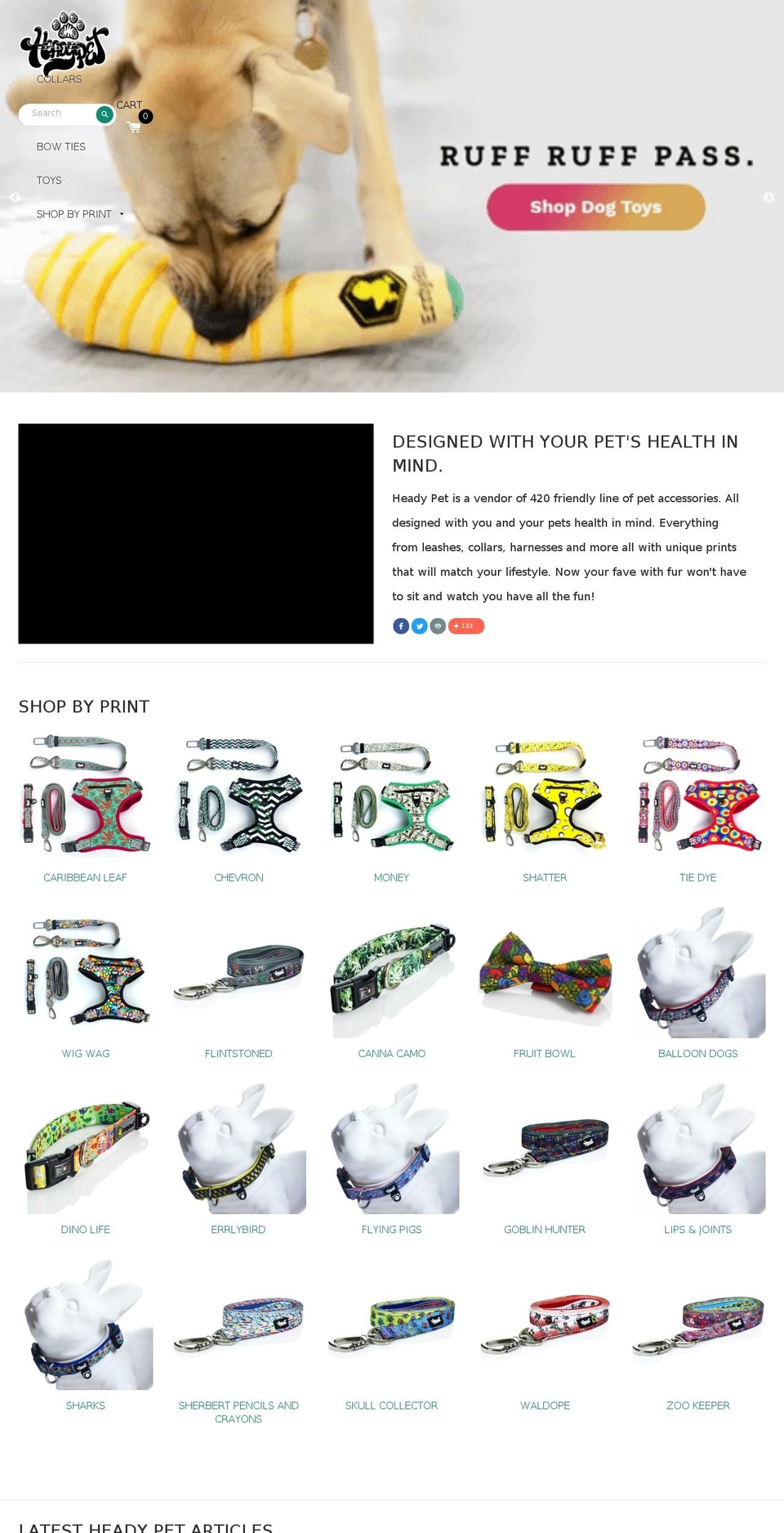 heady.pet shopify website screenshot