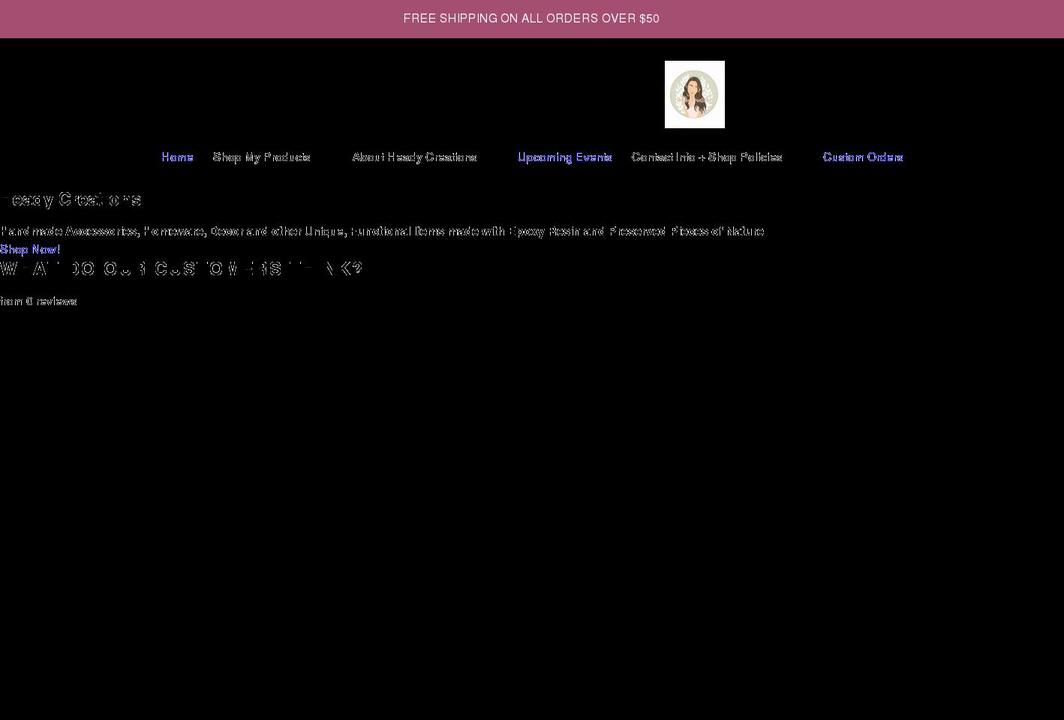 headycreations.com shopify website screenshot